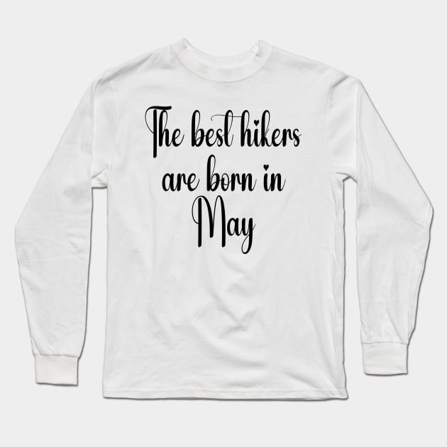 The best hikers are born in April. White Long Sleeve T-Shirt by Fl_Desinger